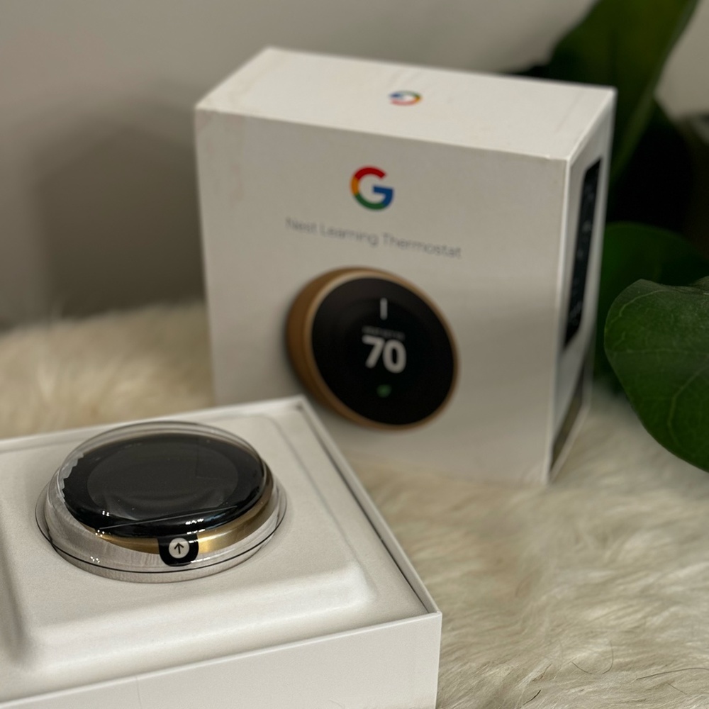Google Nest Learning Brass Thermostat